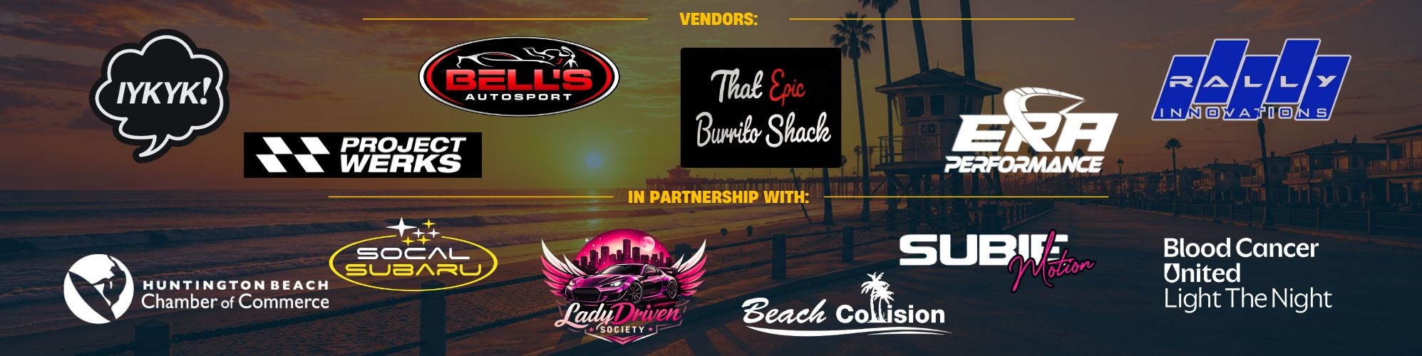 Vendor Partners for Car Meet